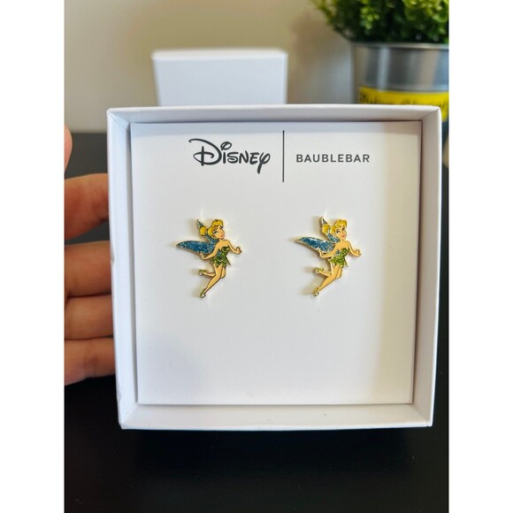 Disney x BaubleBar Tinker Bell Stud Earrings New in Box - Picture 4 of 6